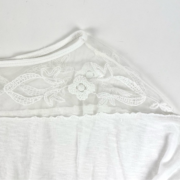 Free People Love Me White Lace Tee - Picture 8 of 9